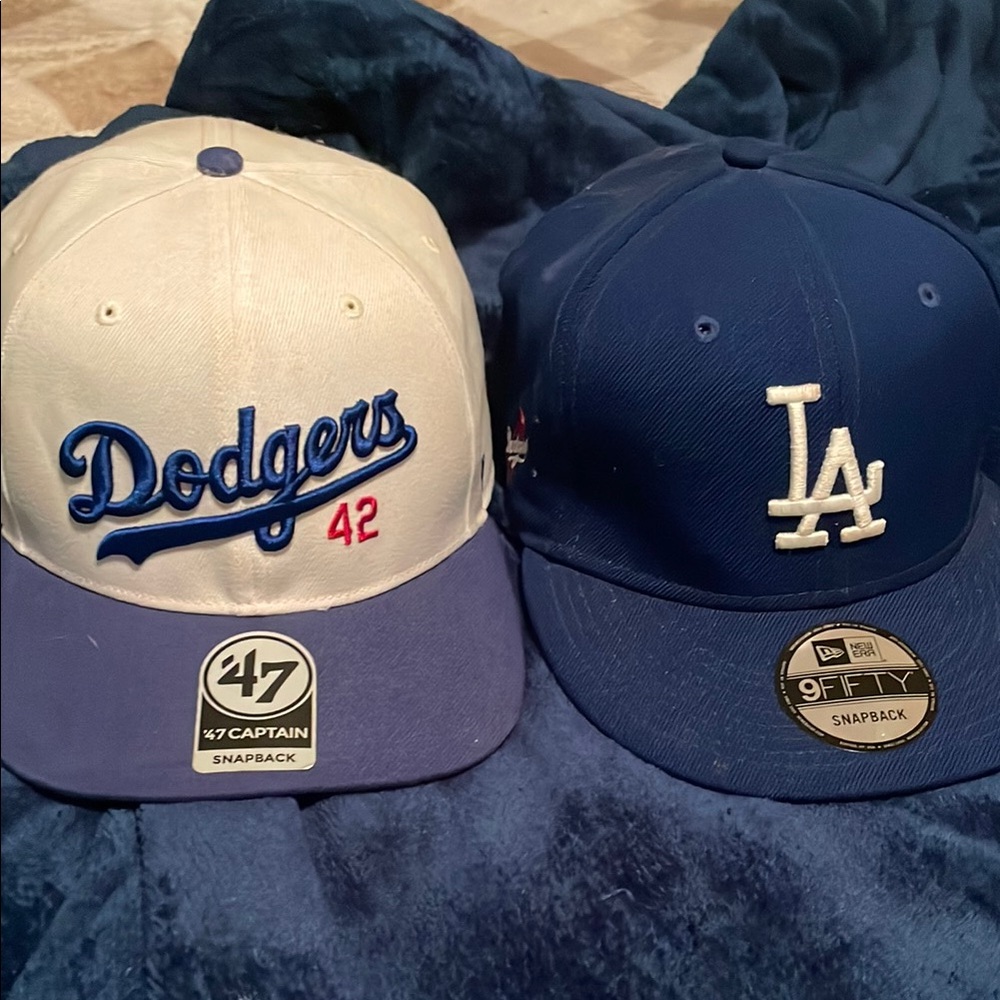 New Era Blue and White Dodgers Snapback Hats